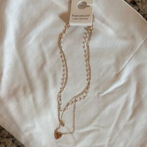 Francesca's Collections Gold Heart Necklace